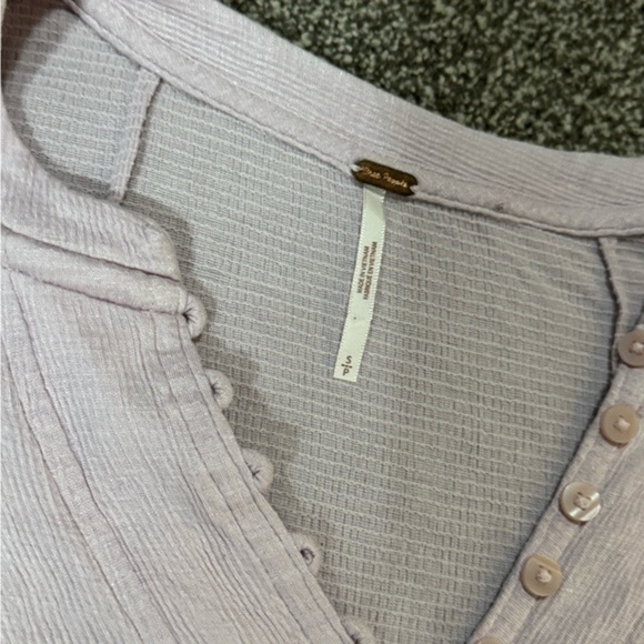 Free People “Your Girl Tunic” Oversized Purple High-Low Women’s Top Size S - Picture 4 of 4